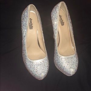 Diamond studded high heels